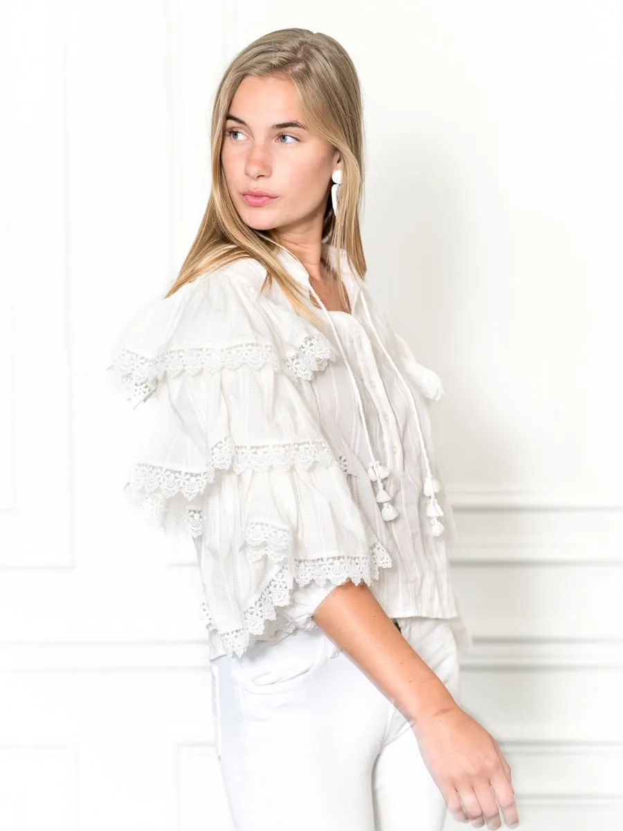 The Tiered Sleeve Shirt sold by The Shirt by Rochelle Behrens