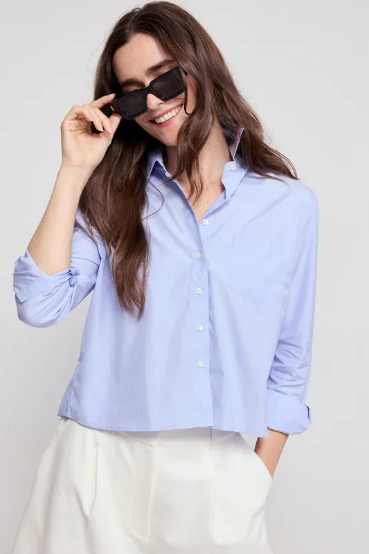 The Long Sleeve Boxy Crop sold by The Shirt by Rochelle Behrens