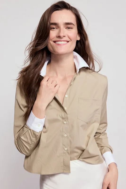The Long Sleeve Boxy Crop sold by The Shirt by Rochelle Behrens