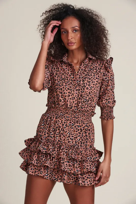 The Ruffled Tiered Minidress sold by The Shirt by Rochelle Behrens