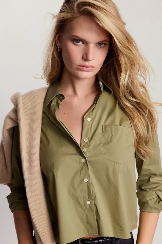 The Long Sleeve Boxy Crop sold by The Shirt by Rochelle Behrens