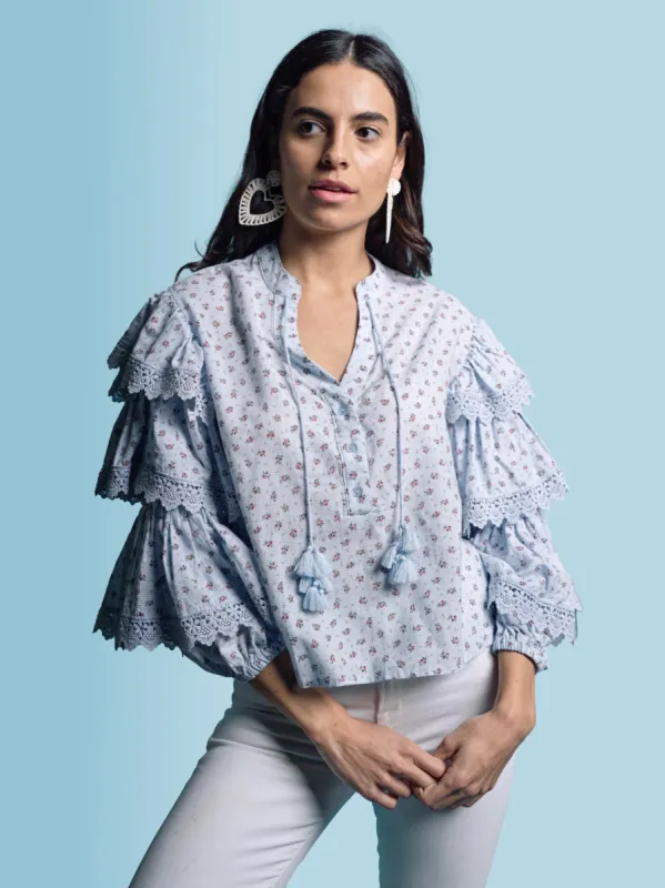 The Tiered Sleeve Shirt sold by The Shirt by Rochelle Behrens