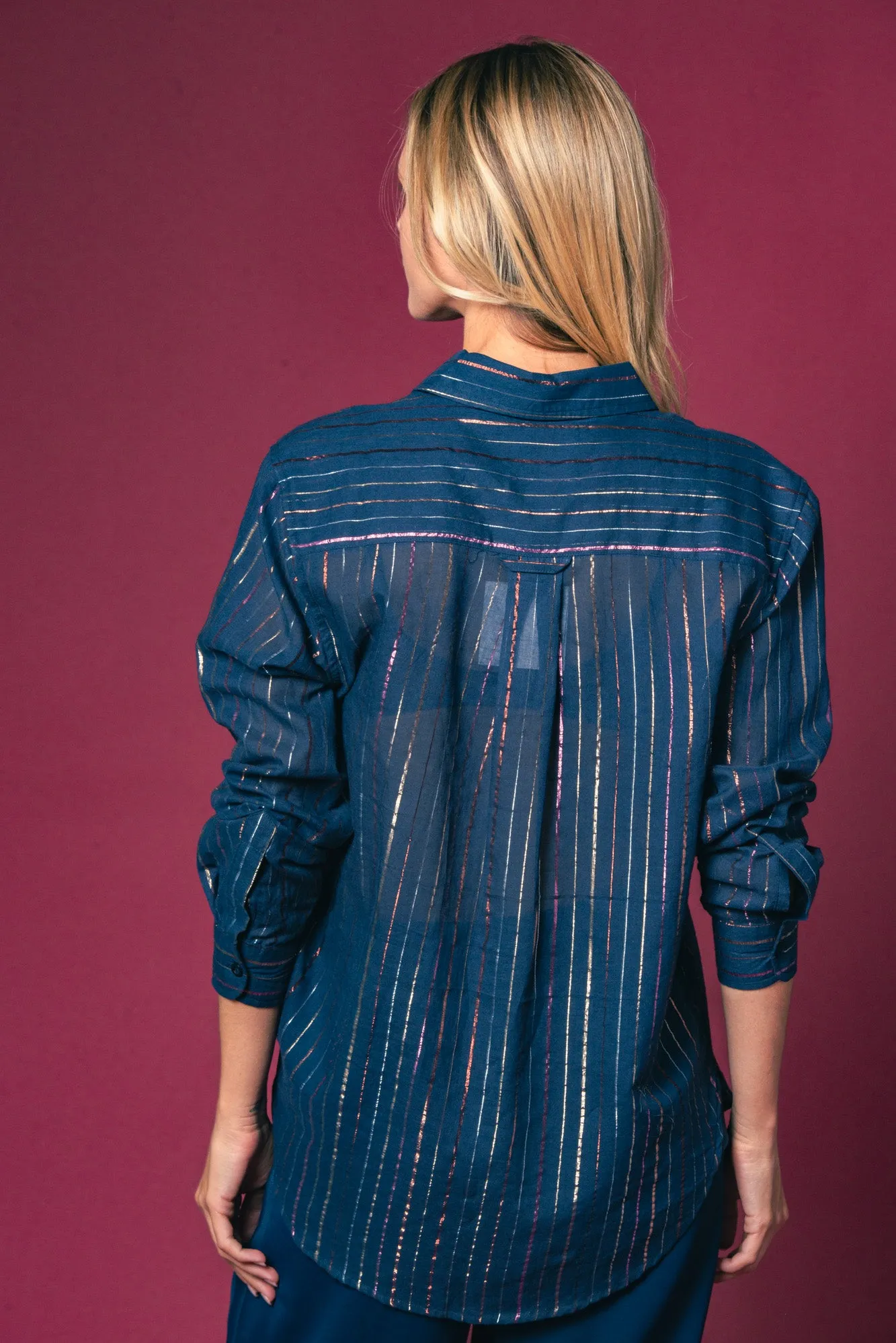 The Boyfriend Shirt in Stripe sold by The Shirt by Rochelle Behrens product image thumbnail 3