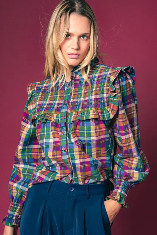 The Long Sleeve Nicolette Shirt sold by The Shirt by Rochelle Behrens