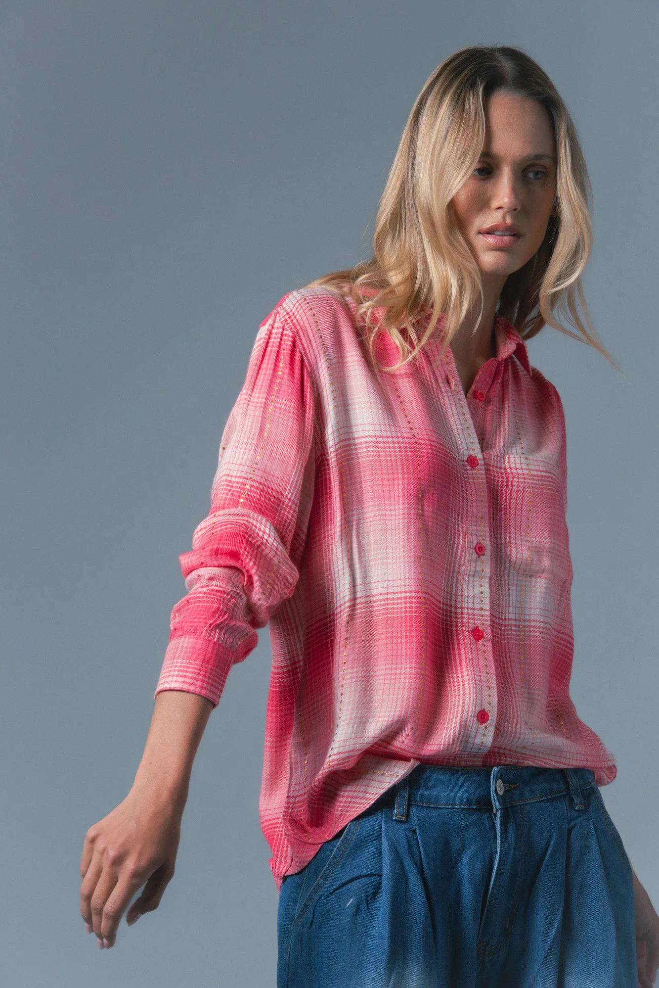 The Boyfriend Shirt in Plaid sold by The Shirt by Rochelle Behrens product image thumbnail 2