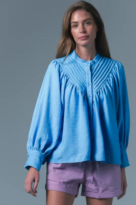 The Shiv Ruffled Shirt made by The Shirt by Rochelle Behrens