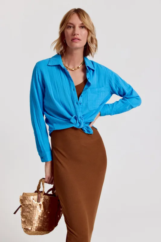 The Super Relaxed Boyfriend Shirt in Gauze sold by The Shirt by Rochelle Behrens