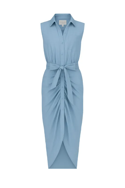 The Sleeveless Wrap Front Dress sold by The Shirt by Rochelle Behrens