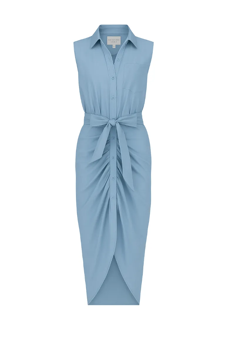 The Sleeveless Wrap Front Dress sold by The Shirt by Rochelle Behrens