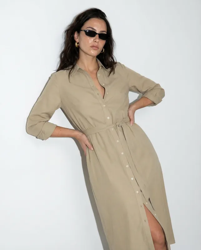 The Long Sleeve Midi Dress sold by The Shirt by Rochelle Behrens