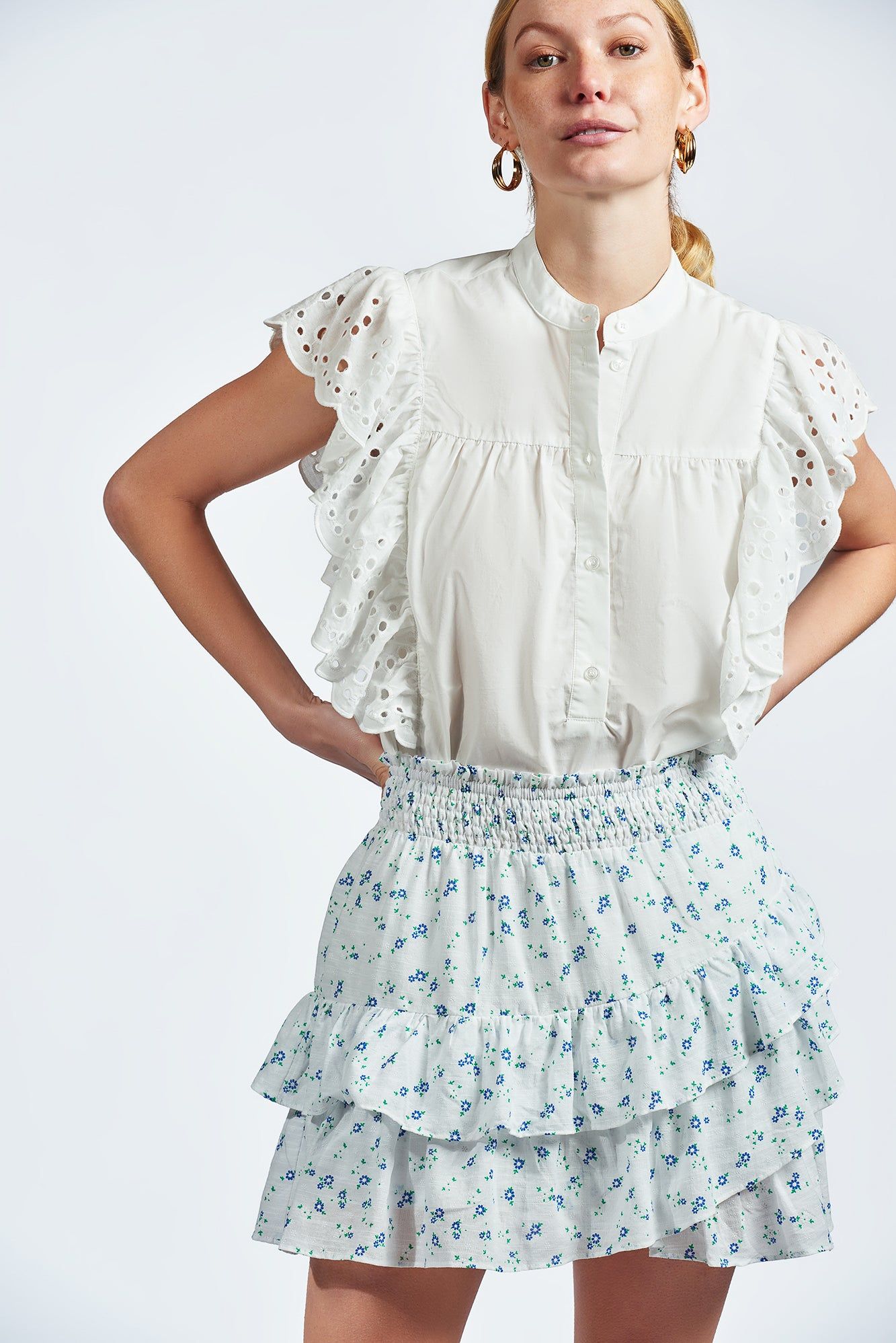 The Sleeveless Scarlett Shirt sold by The Shirt by Rochelle Behrens