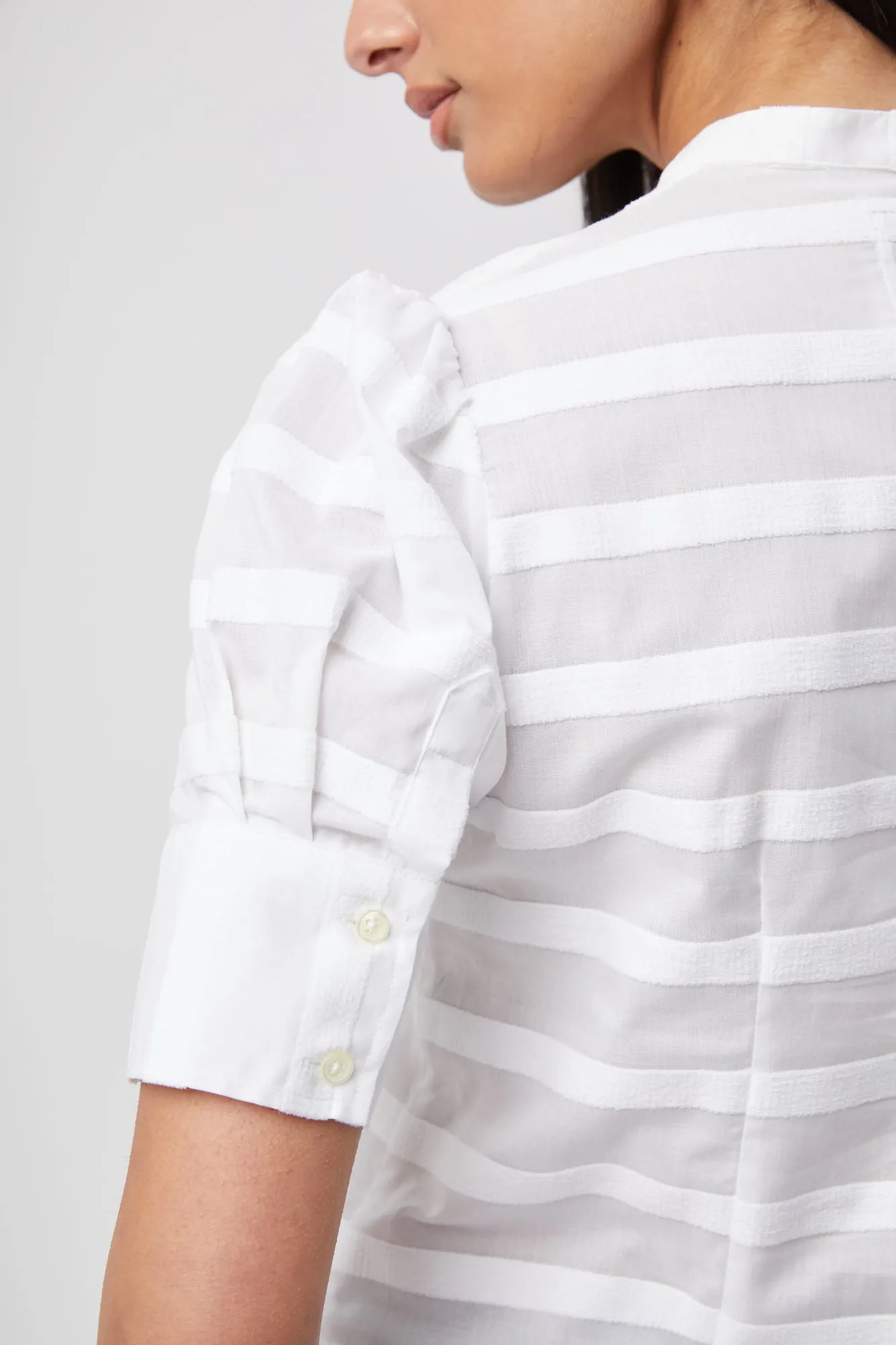 The Short Sleeve Puffed Shoulder Shirt sold by The Shirt by Rochelle Behrens product image thumbnail 2