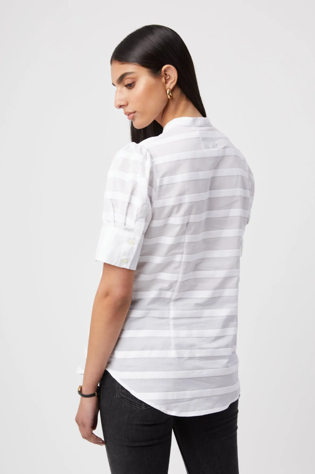 The Short Sleeve Puffed Shoulder Shirt sold by The Shirt by Rochelle Behrens product image thumbnail 4