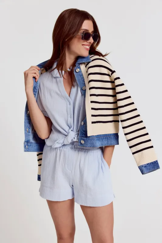 The Short Sleeve Shirt with Loose Back sold by The Shirt by Rochelle Behrens