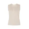 The Sleeveless Brett Shirt sold by The Shirt by Rochelle Behrens