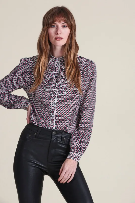 The Ruffled Front Shirt sold by The Shirt by Rochelle Behrens