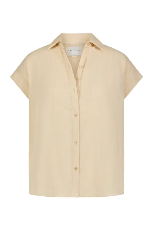 The Short Sleeve Boyfriend Shirt in Cotton sold by The Shirt by Rochelle Behrens