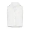 The Boxy Cropped Sleeveless Shirt sold by The Shirt by Rochelle Behrens