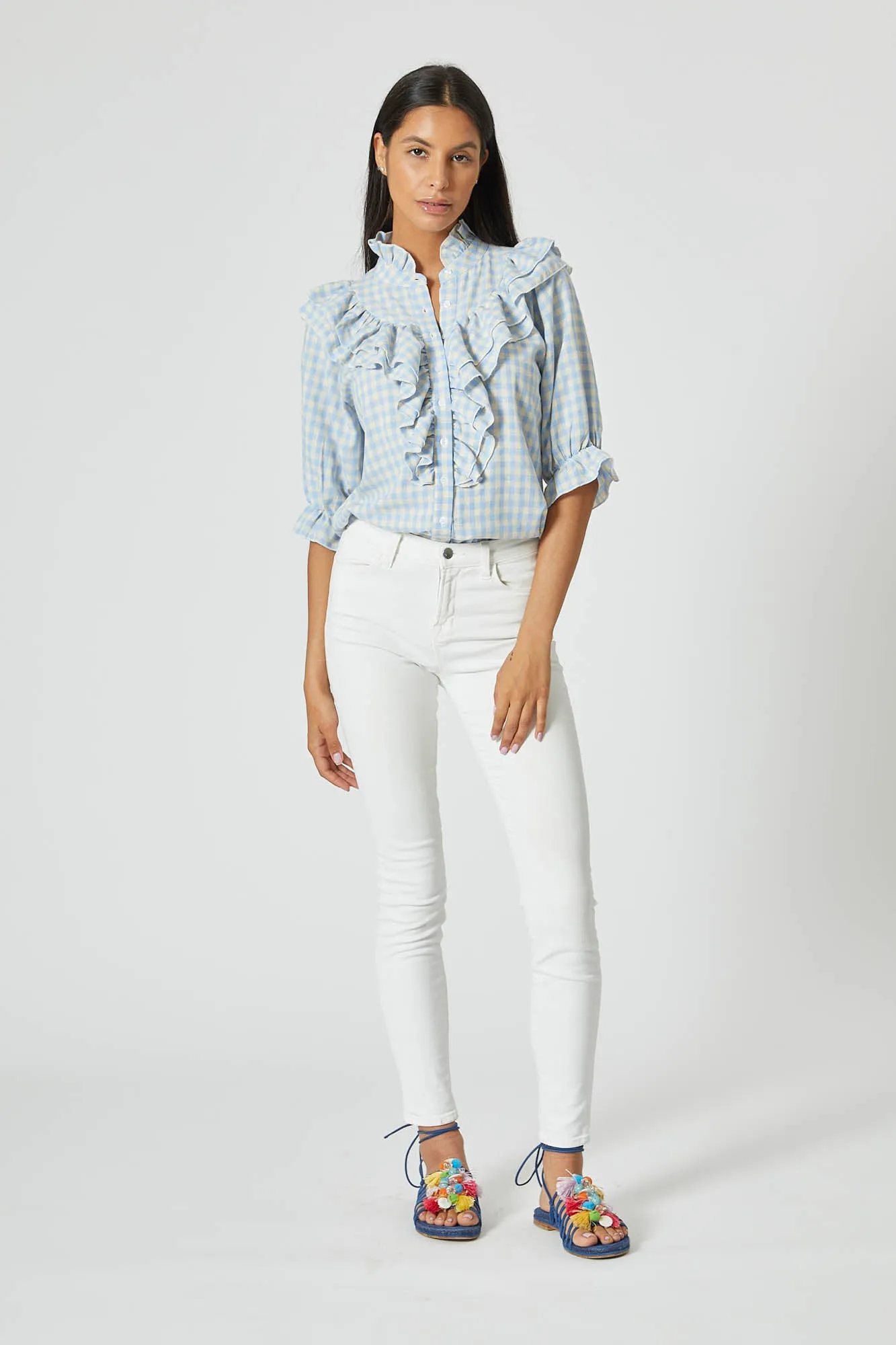 The Jill Ruffle Shirt sold by The Shirt by Rochelle Behrens product image thumbnail 2