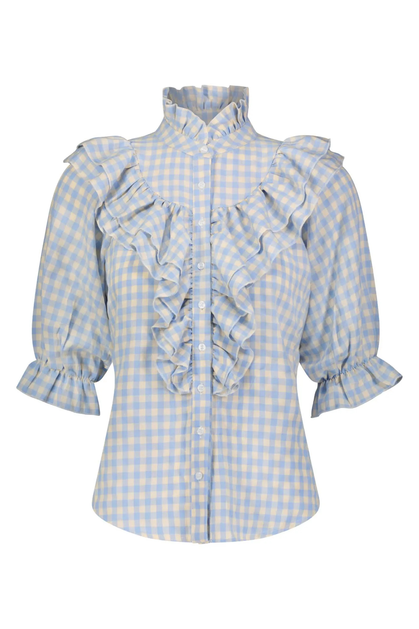 The Jill Ruffle Shirt sold by The Shirt by Rochelle Behrens product image thumbnail 3