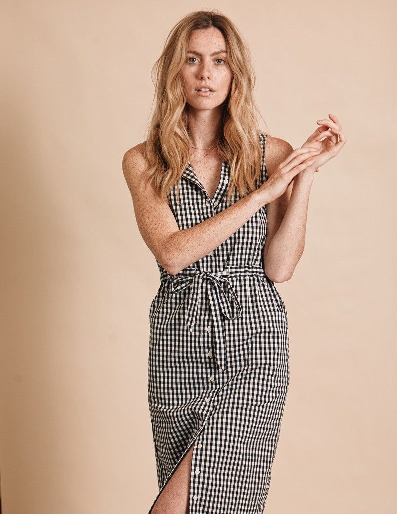 The Sleeveless Drawstring Dress sold by The Shirt by Rochelle Behrens