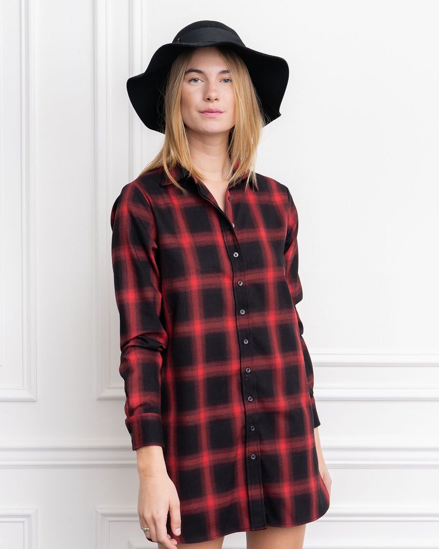 The Shirtdress in Plaid sold by The Shirt by Rochelle Behrens