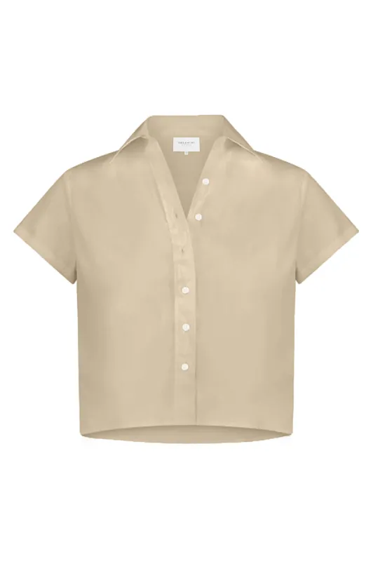 The Boxy Short Sleeve Cropped Shirt sold by The Shirt by Rochelle Behrens