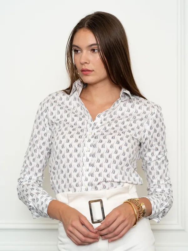 The Icon Shirt in Giraffe sold by The Shirt by Rochelle Behrens