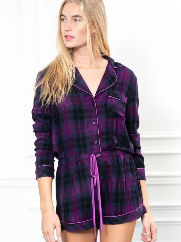 The Long Sleeve Pajama w/ Shorts Set sold by The Shirt by Rochelle Behrens