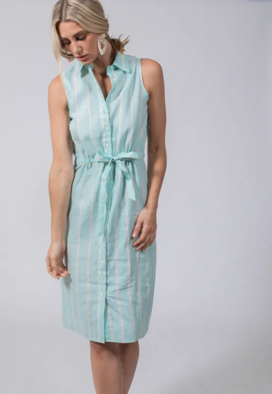 The Sleeveless Drawstring Dress sold by The Shirt by Rochelle Behrens