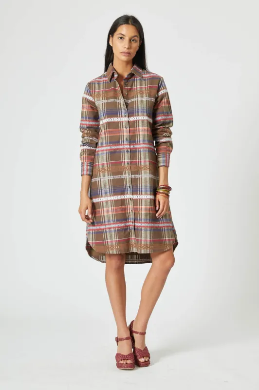 The Shirtdress in Flannel sold by The Shirt by Rochelle Behrens