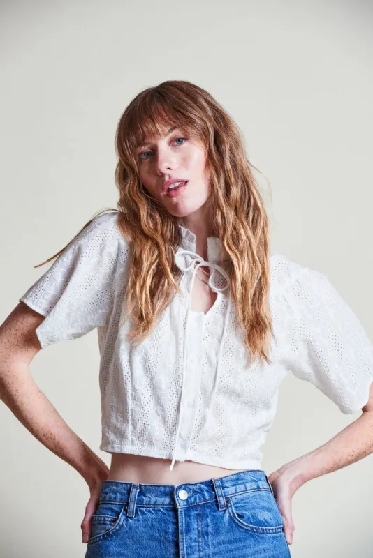 The Short Sleeve Giovanna Shirt sold by The Shirt by Rochelle Behrens