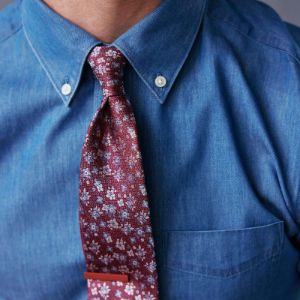 Marguerite Floral Burgundy Tie sold by The Tie Bar