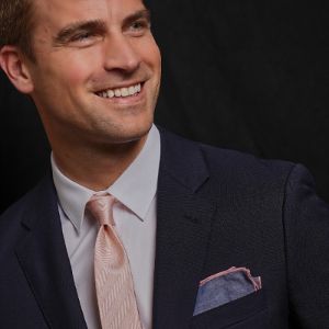 Herringbone Vow Blush Pink Tie sold by The Tie Bar