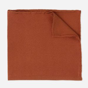Solid Twill Copper Pocket Square sold by The Tie Bar