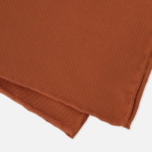 Solid Twill Copper Pocket Square sold by The Tie Bar