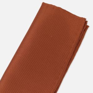 Solid Twill Copper Pocket Square sold by The Tie Bar