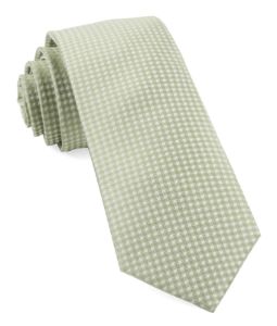 Be Married Checks Sage Green Tie sold by The Tie Bar