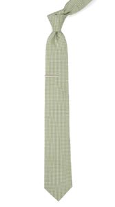 Be Married Checks Sage Green Tie sold by The Tie Bar