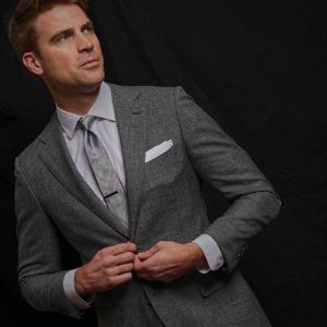 Herringbone Vow Grey Tie sold by The Tie Bar