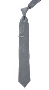 Herringbone Vow Grey Tie sold by The Tie Bar