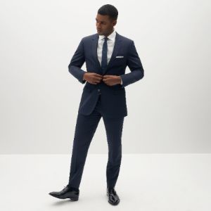 Navy Blue Suit Pants by SuitShop sold by The Tie Bar