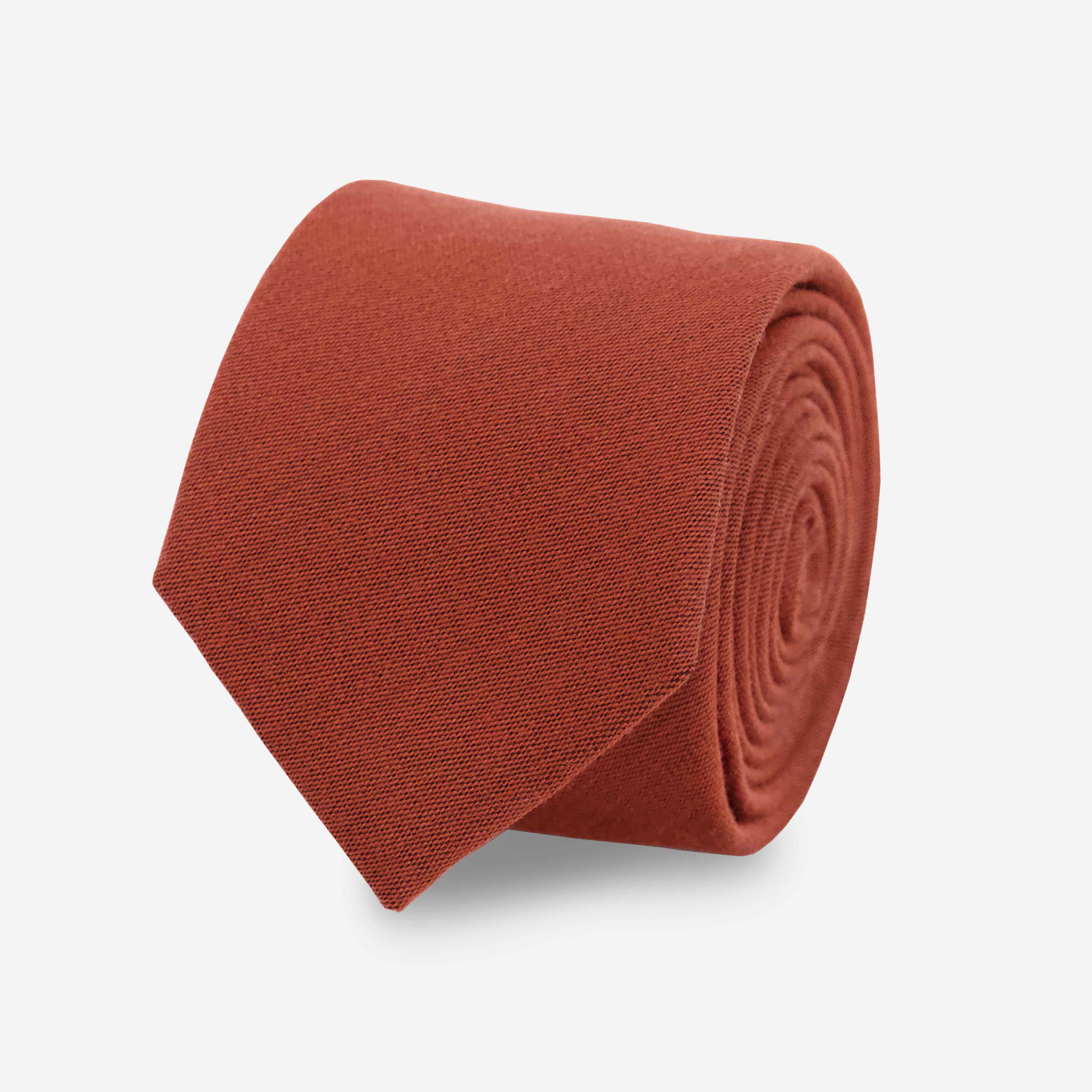 Solid Wool Burnt Orange Tie sold by The Tie Bar