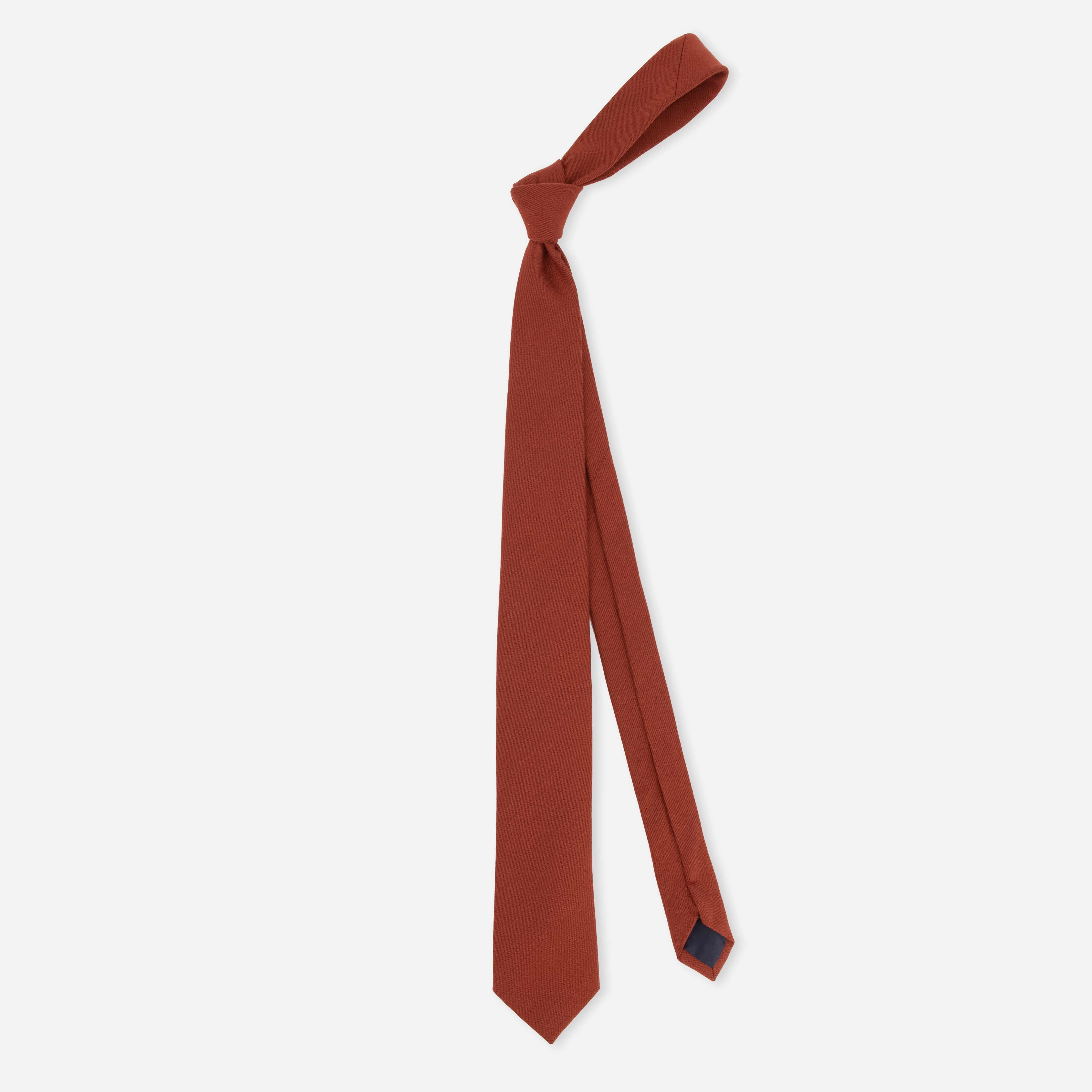 Solid Wool Burnt Orange Tie sold by The Tie Bar product image thumbnail 2