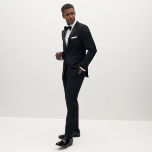 Classic Black Tuxedo Pants by SuitShop sold by The Tie Bar