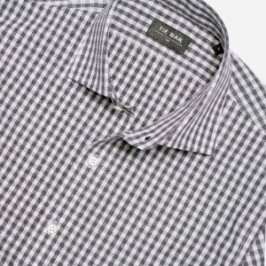Gingham Shadow Black Dress Shirt sold by The Tie Bar