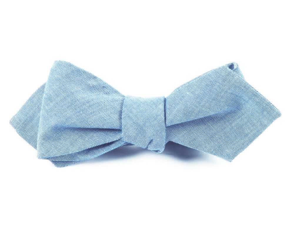 Classic Chambray Sky Blue Bow Tie sold by The Tie Bar product image thumbnail 2