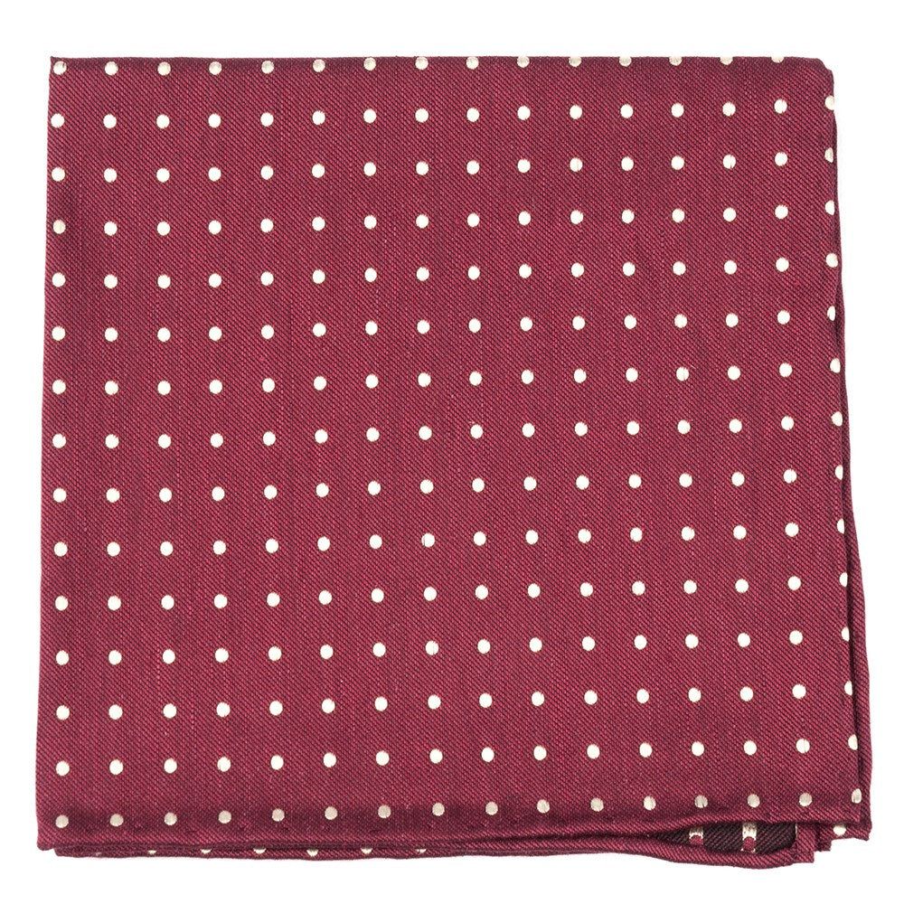 Dotted Dots Burgundy Pocket Square sold by The Tie Bar
