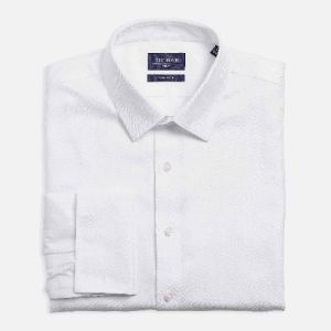 Herringbone Tuxedo White Non-Iron Dress Shirt sold by The Tie Bar