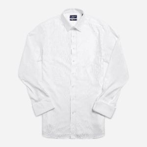 Herringbone Tuxedo White Non-Iron Dress Shirt sold by The Tie Bar